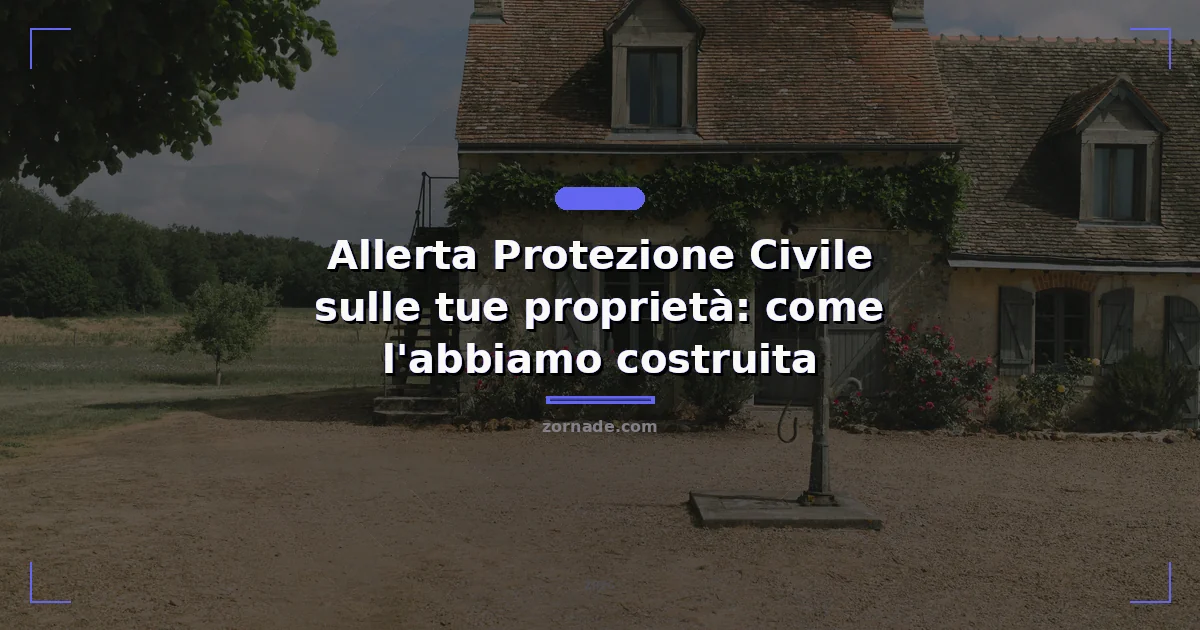Copertina: Allerta Protezione Civile sulle tue proprietà: come l'abbiamo costruita