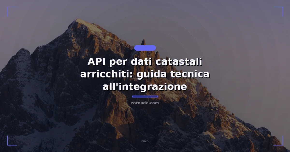 Copertina: API per dati catastali arricchiti: guida tecnica all'integrazione