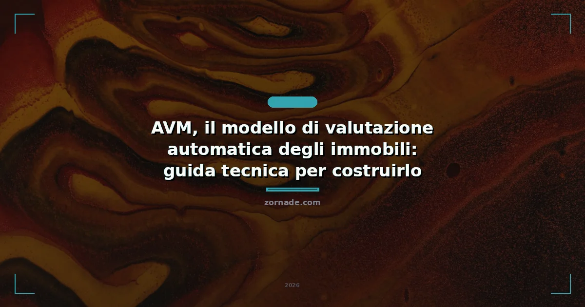 Copertina: AVM, il modello di valutazione automatica degli immobili: guida tecnica per costruirlo