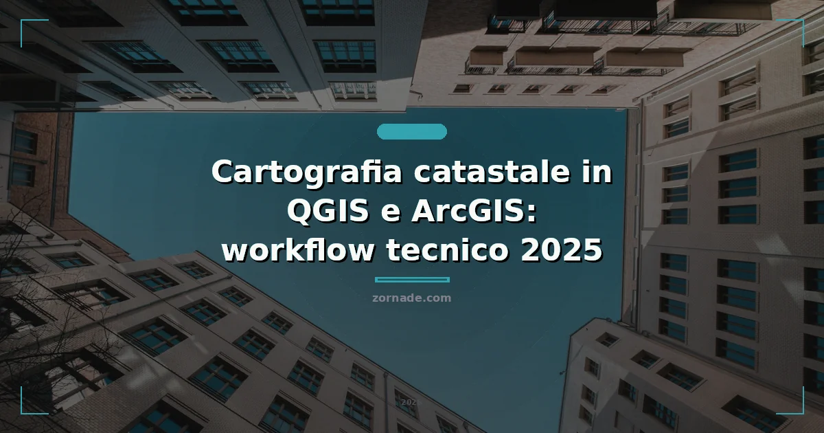 Copertina: Cartografia catastale in QGIS e ArcGIS: workflow tecnico 2025