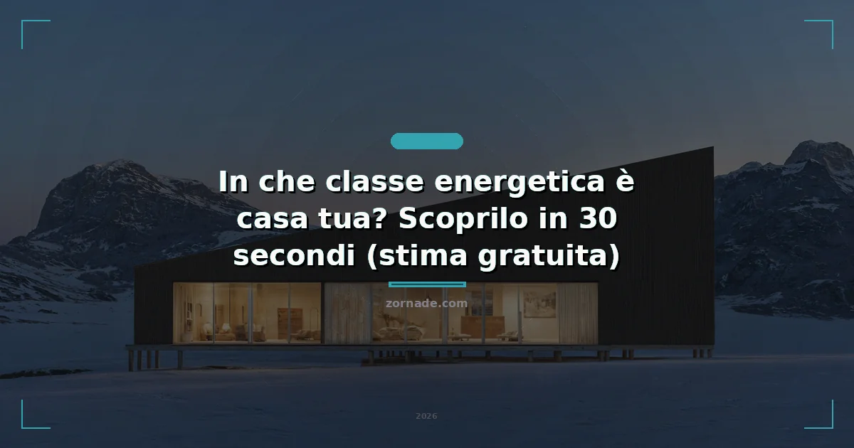 Copertina: In che classe energetica è casa tua? Scoprilo in 30 secondi (stima gratuita)
