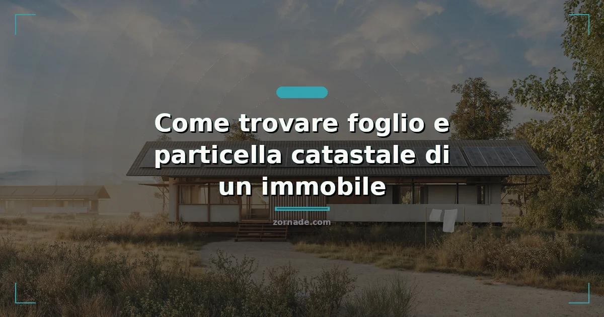 Copertina: Come trovare foglio e particella catastale di un immobile