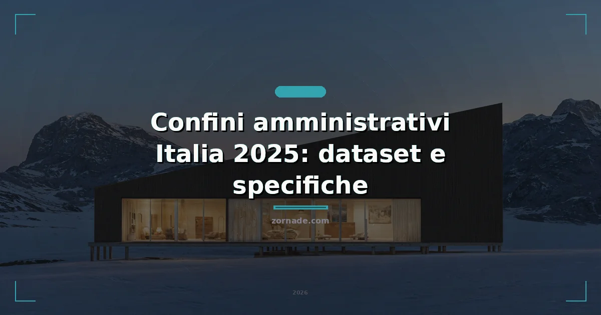Copertina: Confini amministrativi Italia 2025: dataset e specifiche