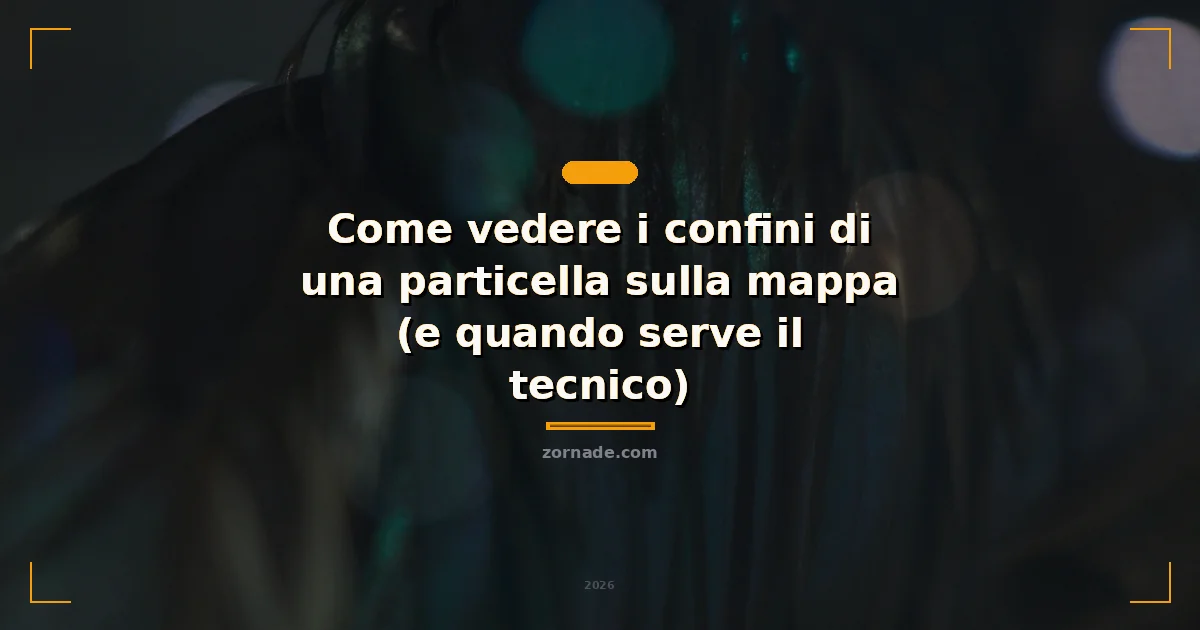 Copertina: Come vedere i confini di una particella sulla mappa (e quando serve il tecnico)