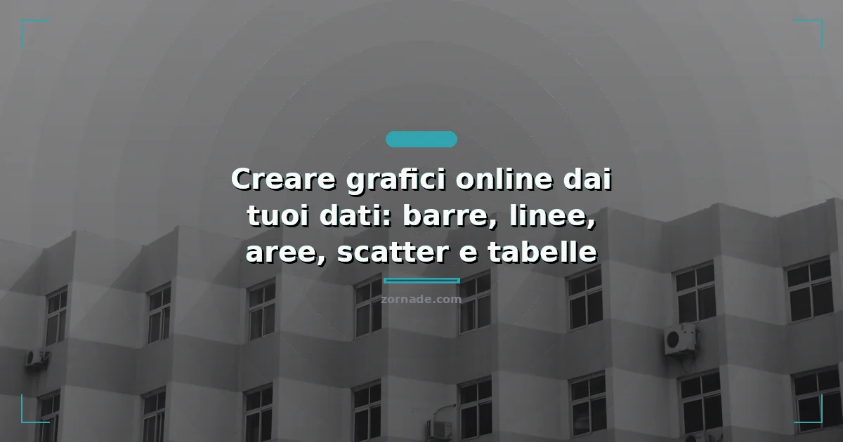 Copertina: Creare grafici online dai tuoi dati: barre, linee, aree, scatter e tabelle