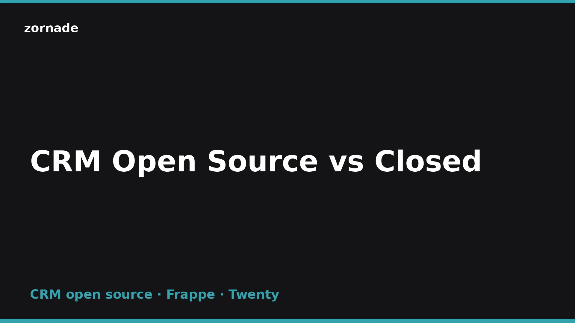 Copertina: CRM open source: Frappe e Twenty vs closed source