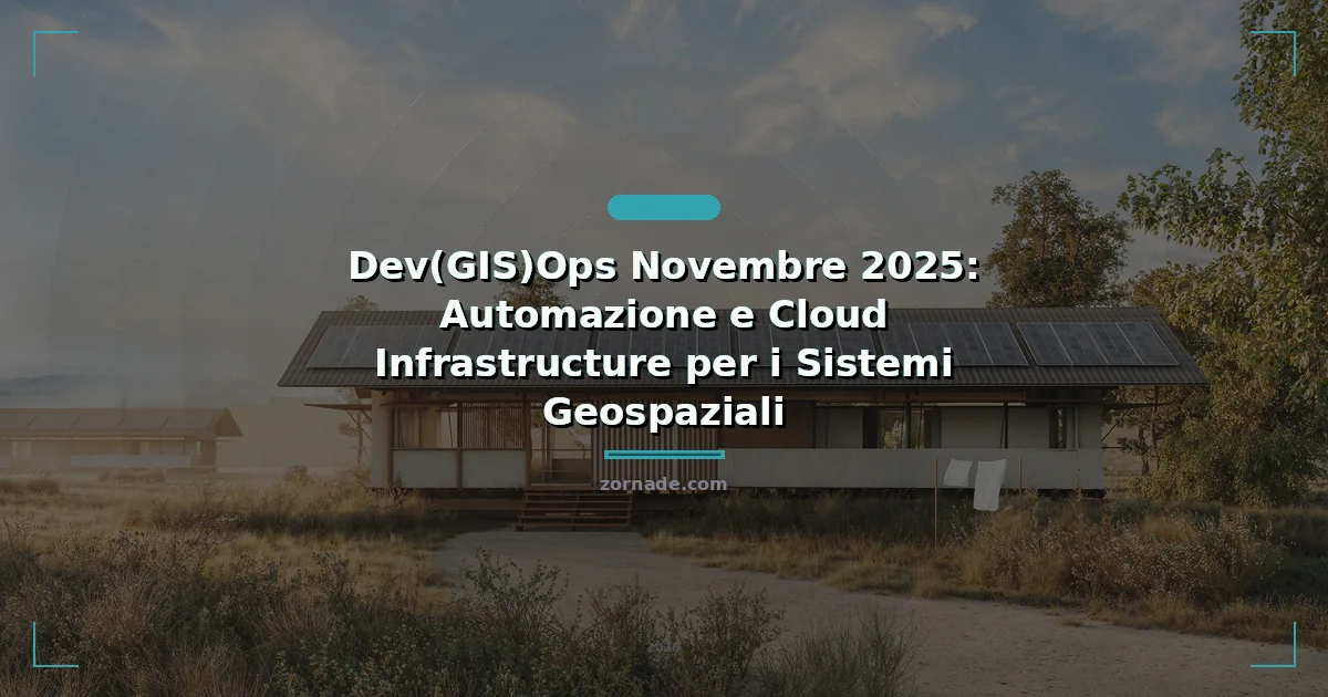 Copertina: Dev(GIS)Ops Novembre 2025: Automazione e Cloud Infrastructure per i Sistemi Geospaziali