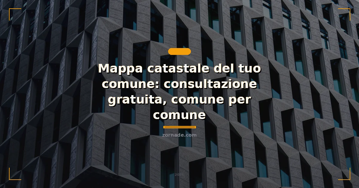 Copertina: Mappa catastale del tuo comune: consultazione gratuita, comune per comune
