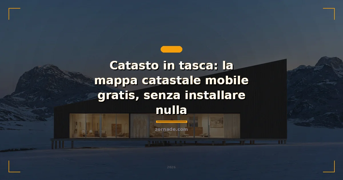 Copertina: Catasto in tasca: la mappa catastale mobile gratis, senza installare nulla