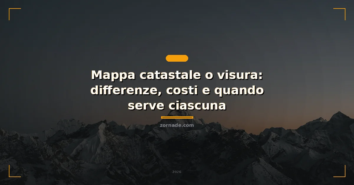 Copertina: Mappa catastale o visura: differenze, costi e quando serve ciascuna
