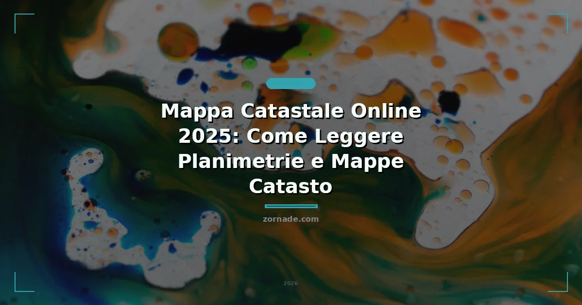 Copertina: Mappa Catastale Online 2025: Come Leggere Planimetrie e Mappe Catasto