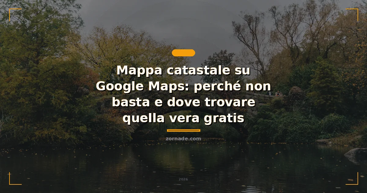 Copertina: Mappa catastale su Google Maps: perché non basta e dove trovare quella vera gratis