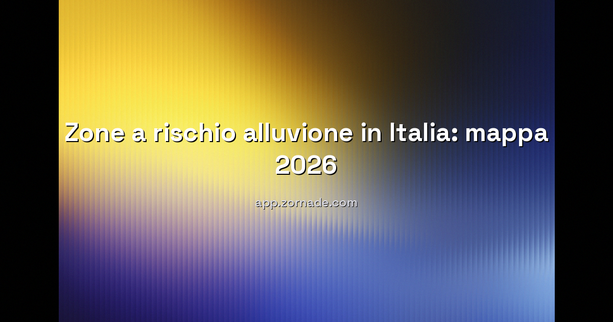 Immagine di copertina per: Zone a rischio alluvione in Italia: la mappa aggiornata 2026