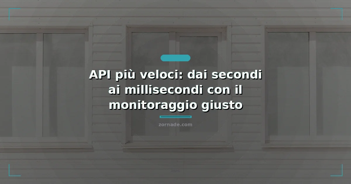 Copertina: API più veloci: dai secondi ai millisecondi con il monitoraggio giusto