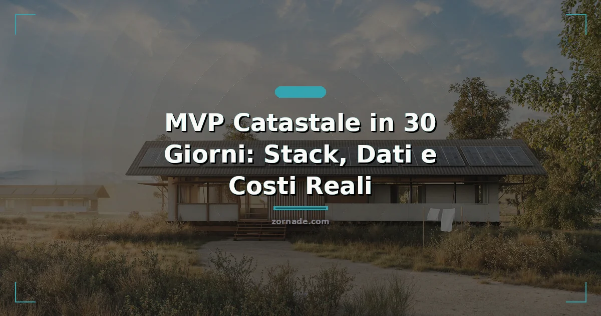 Copertina: MVP Catastale in 30 Giorni: Stack, Dati e Costi Reali