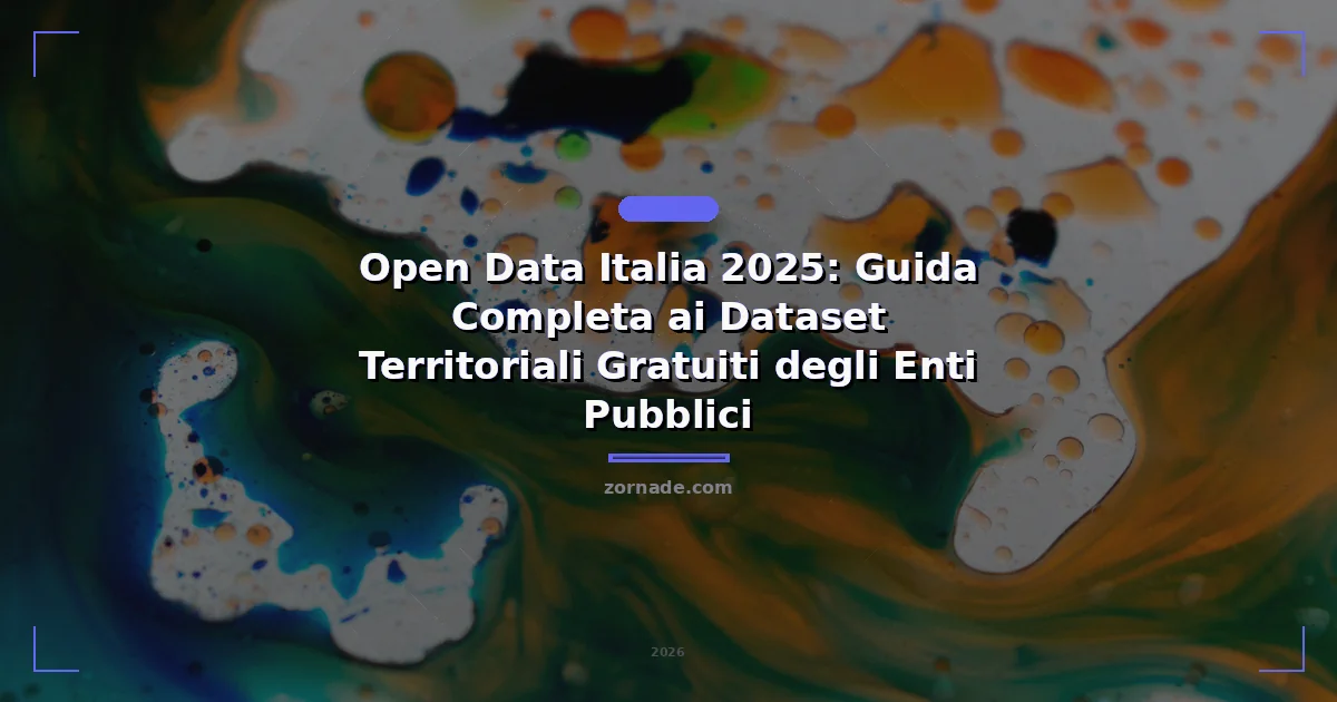 Immagine di copertina per: Open Data Italia 2025: Guida Completa ai Dataset Territoriali Gratuiti degli Enti Pubblici