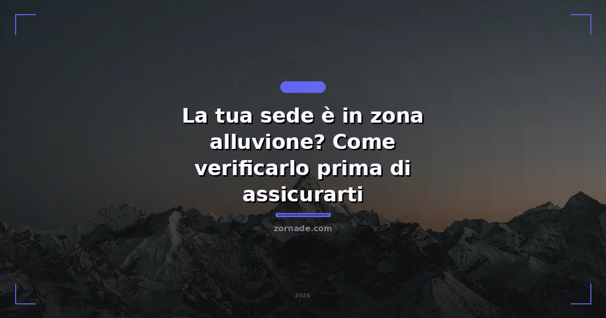 Copertina: La tua sede è in zona alluvione? Come verificarlo prima di assicurarti