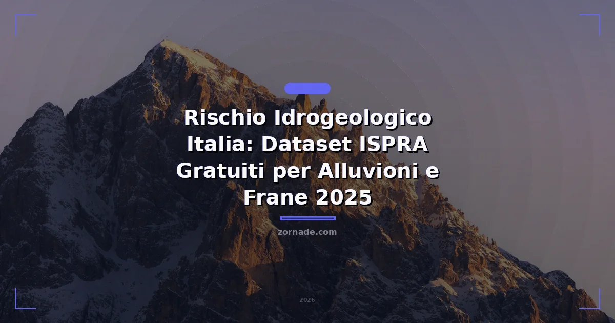 Immagine di copertina per: Rischio Idrogeologico Italia: Dataset ISPRA Gratuiti per Alluvioni e Frane 2025