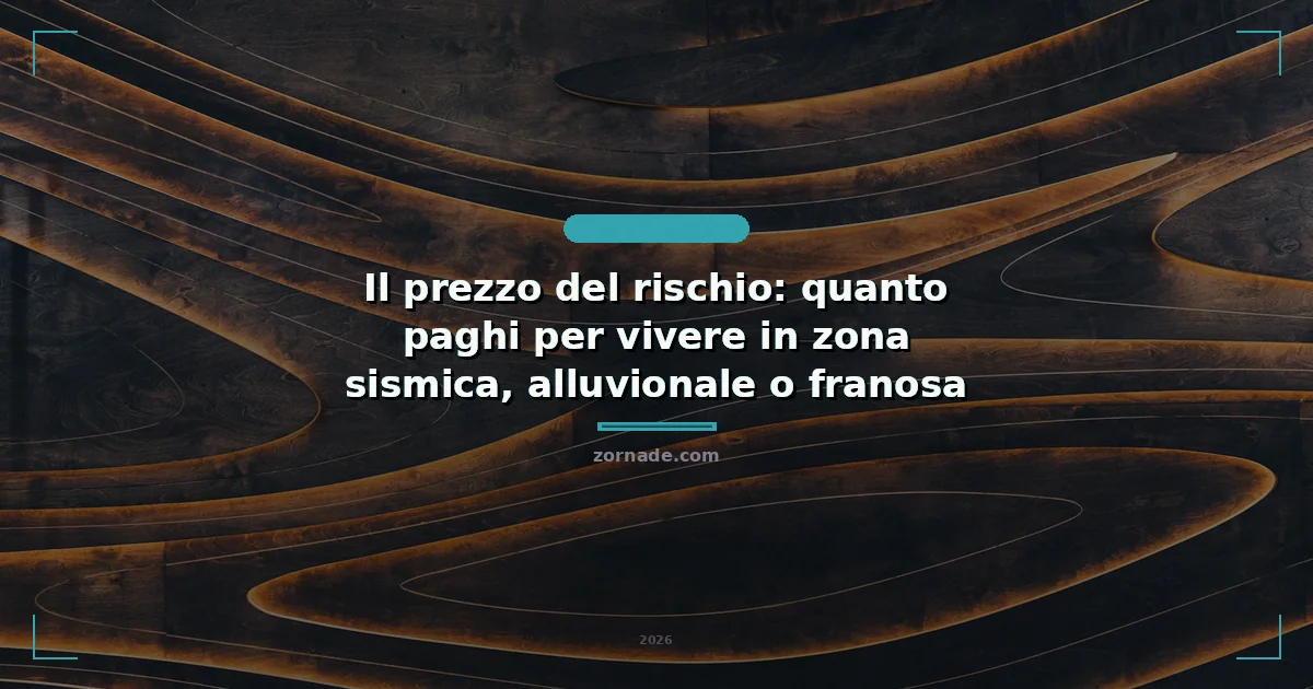 Copertina: Il prezzo del rischio: quanto paghi per vivere in zona sismica, alluvionale o franosa