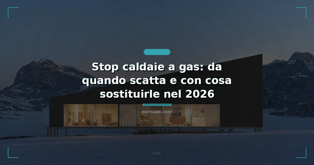 Copertina: Stop caldaie a gas: da quando scatta e con cosa sostituirle nel 2026