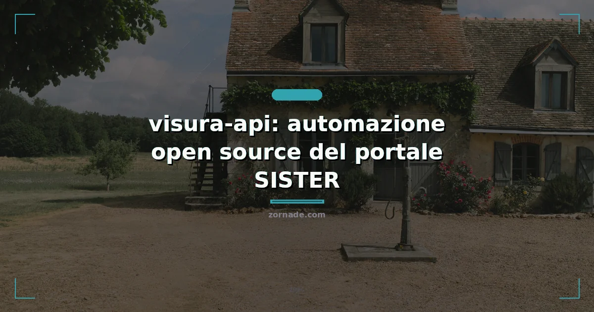 Copertina: visura-api: automazione open source del portale SISTER