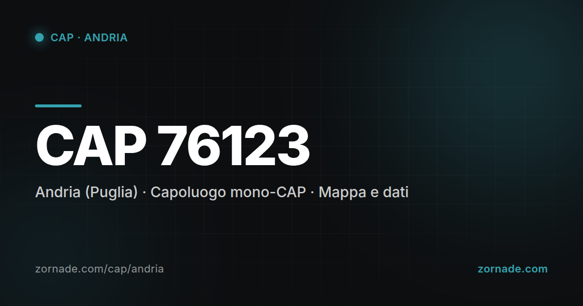 Mappa del CAP 76123 di Andria
