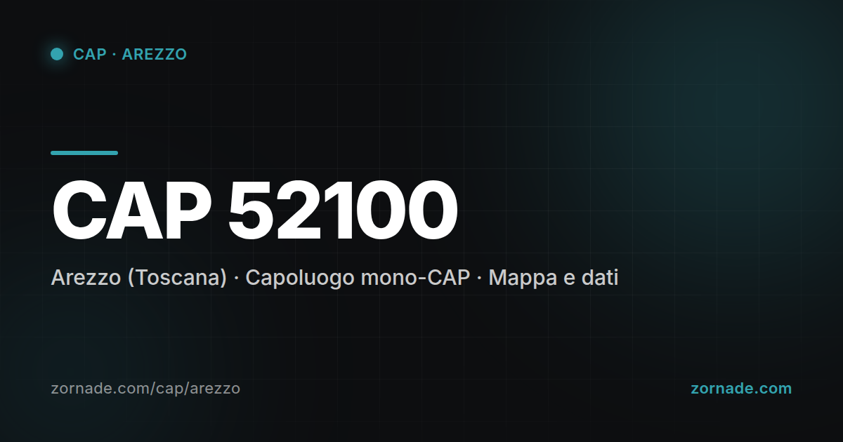 Mappa del CAP 52100 di Arezzo