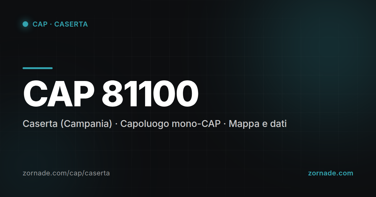 Mappa del CAP 81100 di Caserta
