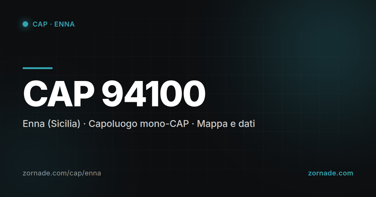 Mappa del CAP 94100 di Enna