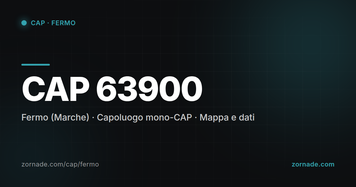 Mappa del CAP 63900 di Fermo