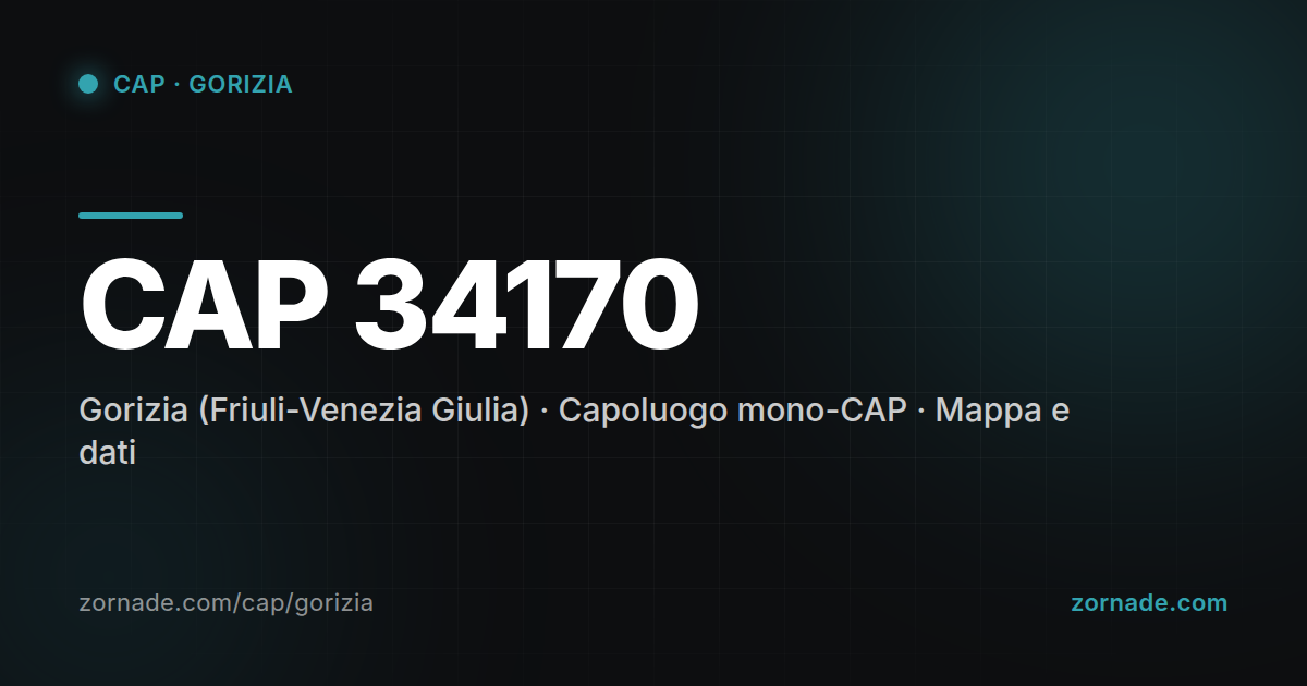 Mappa del CAP 34170 di Gorizia