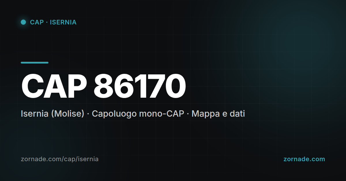 Mappa del CAP 86170 di Isernia