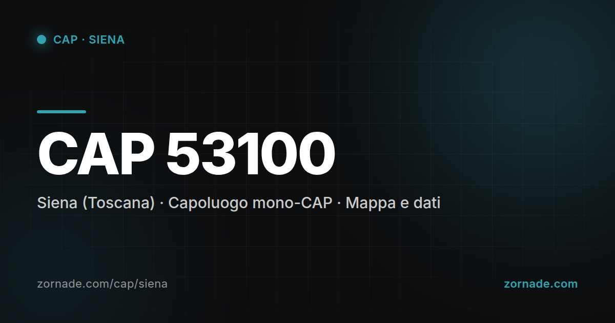 Mappa del CAP 53100 di Siena