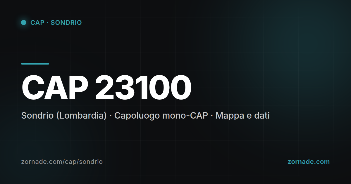 Mappa del CAP 23100 di Sondrio