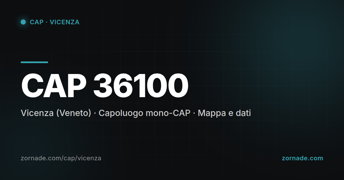 Mappa del CAP 36100 di Vicenza