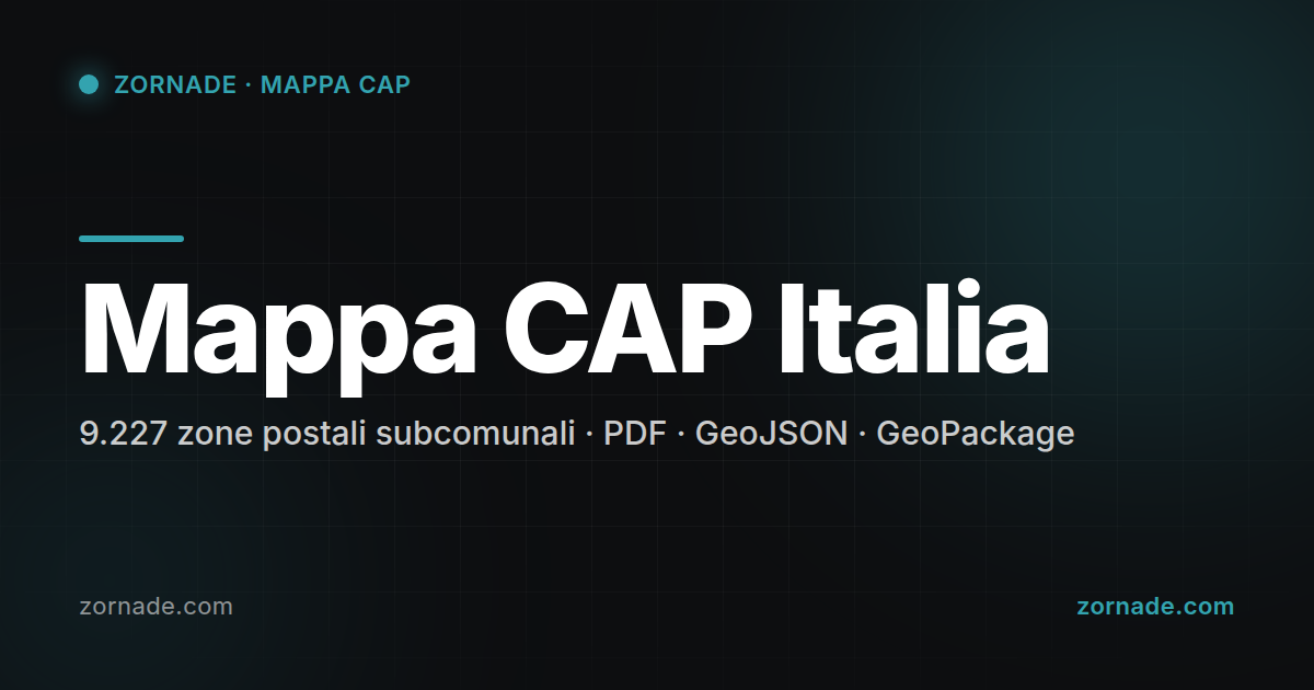 Mappa CAP Italia 2026: 9.440 Zone Postali in PDF Gratis